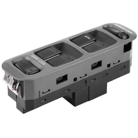 Interruptor de elevalunas eléctrico delantero izquierdo (lado del conductor) - Compatible con Suzuki Grand Vitara XL-7 1999-2006 - ABS negro/gris - Nuevo 3799065D10T01