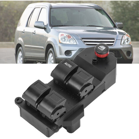Interruptor de elevalunas eléctrico para Honda CR-V (2002-2006) y Civic (2001-2005) - Módulo de control izquierdo 35750-SAE P03 ABS Negro Compatible con equipo original