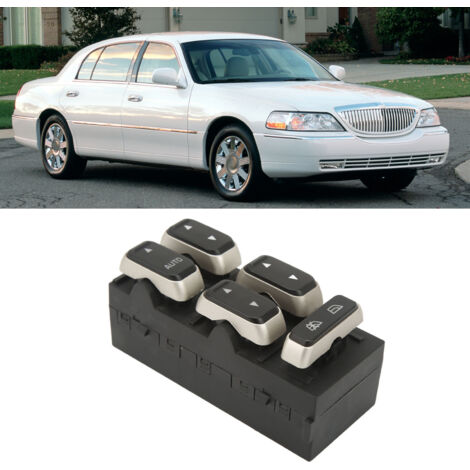 Interruptor de elevalunas eléctrico para Lincoln Town Car 2003-2008, modelo 5W1Z14529BA, material ABS de alta calidad.