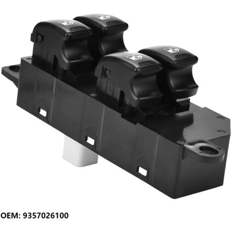 Interruptor de elevalunas eléctrico para Santa Fe 2003-2006 - Número de pieza OEM 9357026100 - Plástico negro