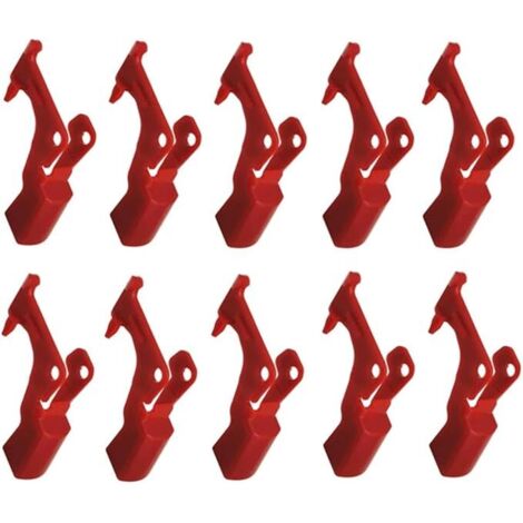 Interruptor de encendido/apagado PRIMUZ, 10 unidades, compatible con aspiradoras V11 y V10 – Diseño con bloqueo, color rojo, plástico