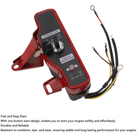 Interruptor de encendido con llave para motores GX160 de 5.5 HP / GX200 de 6.5 HP - ABS con 2 llaves