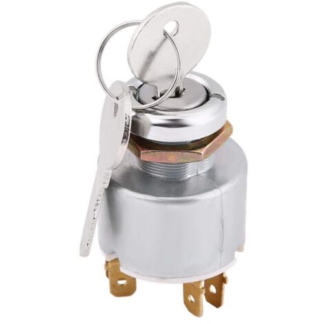 Interruptor de encendido, interruptor de arranque de motor universal de 12 V, interruptor de encendido ON/OFF de 3 posiciones con llave