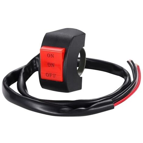 Interruptor de faro de manillar de motocicleta de 22 mm (7/8") Interruptor de encendido/apagado de luz antiniebla universal Interruptor de montaje en manillar de 3 cables