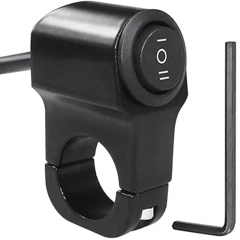 Interruptor de faro de motocicleta, interruptor de luz de manillar de 22 mm (7/8"), interruptor de encendido, apagado y encendido del manillar de motocicleta de 12 V, interruptor de luz de freno antin