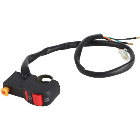 Interruptor de fieltro para manillar de motocicleta de 7/8" - Interruptor de encendido/apagado negro para faros antiniebla y bocina