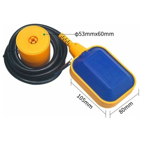 Interruptor de flotador con cable de 2 m, 220 V 4 A El interruptor de flotador controla automáticamente el controlador de nivel de agua de la bomba del tanque de agua