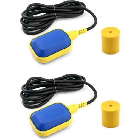 Interruptor de flotador de control automático de nivel de agua de 2 piezas con cable de 3 m