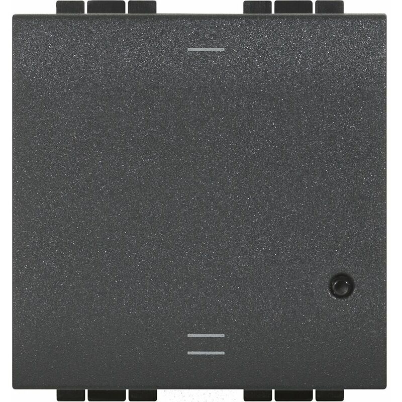 

Interruptor de iluminacion conectado con neutro L4412CM2 serie Livinglight with Netatmo color Antracita - Bticino