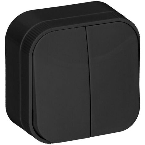 Interruptor de lámpara de superficie ToDo IP20, negro