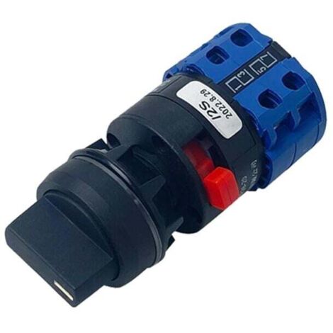 Interruptor de leva giratorio KZQ LW26-20/2S 20A, interruptor selector principal de 2 polos, contacto plateado, tamaño de montaje de 22 mm, YMW26, 1 pieza (01)