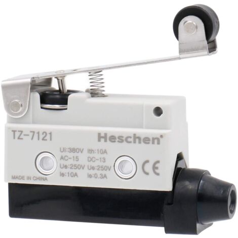 Interruptor de límite horizontal, TZ-7121, tipo Momentray, actuador de palanca de rodillo largo, CA 380 V 10 A, unipolar