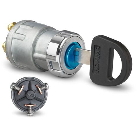 Interruptor de llave de encendido universal de 3 cables para automóviles, buggies, cortadoras de césped y karts, apagado / encendido / (arranque)
