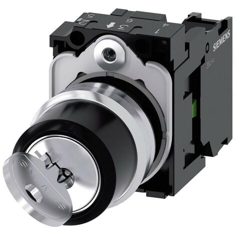 Interruptor de llave Siemens Ronis 22mm 2 posiciones OI 3SU11504BF111BA0