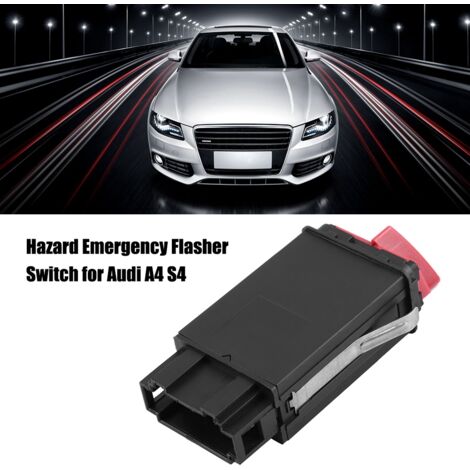 Interruptor de luces de emergencia para Audi A4 S4 - OE 8D0941509H - Interruptor ABS negro