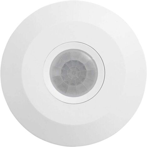 Interruptor de luz con sensor de movimiento PIR KZQ (1 unidad), CA 220-240 V, 2000 W, para montaje en techo, perfil delgado, blanco