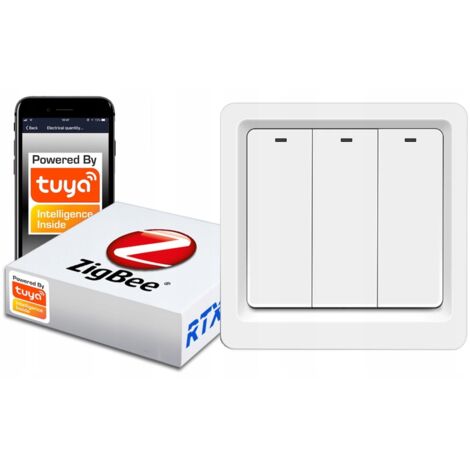 Interruptor de luz de 3 clics ZigBee TUYA funciona sin N