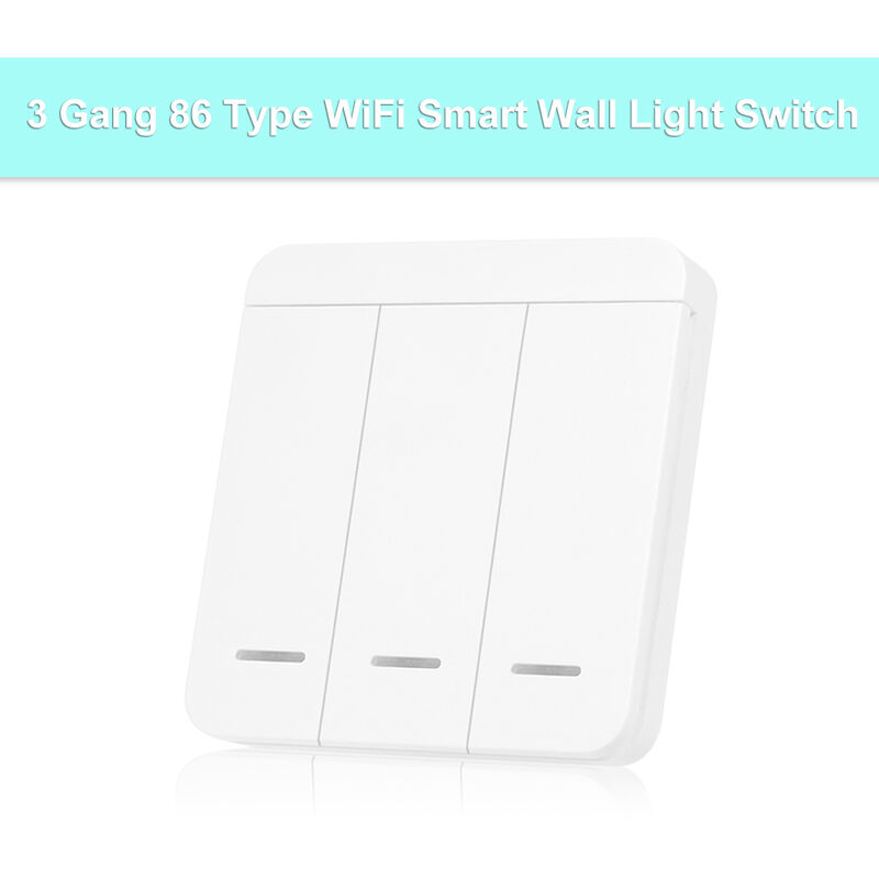 

Interruptor de luz de pared inteligente de 1/2/3 vias, interruptor inalambrico, sin concentrador, requiere frecuencia de recepcion de adhesivo 433 mhz