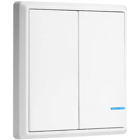 Interruptor de luz inalámbrico, doble interruptor, M92