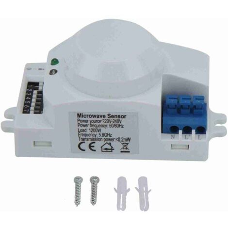 Interruptor de luz inteligente Ulisem con sensor de movimiento por microondas y radar de 360 grados, CA 220 V-240 V, SK-600