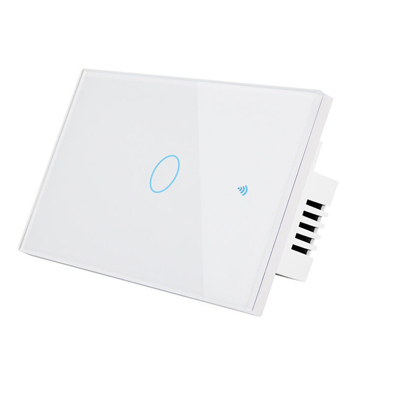 

Interruptor de luz inteligente con Wi-Fi, RF433, control tactil compatible con Alexa Google Home, no se requiere neutro ni concentrador, Blanco, 1