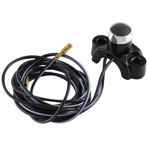 Interruptor de motor para manillar de motocicleta, botón de parada de motor de 22 mm, interruptor de arranque/apagado para motos de cross, ATV, quads (negro)