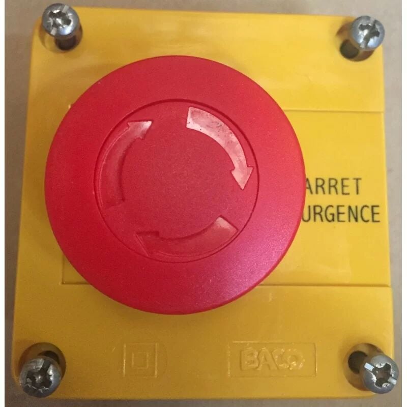 

interruptor de parada de emergencia BX10310 Turn - 1N / F 6A 230Vac - Baco