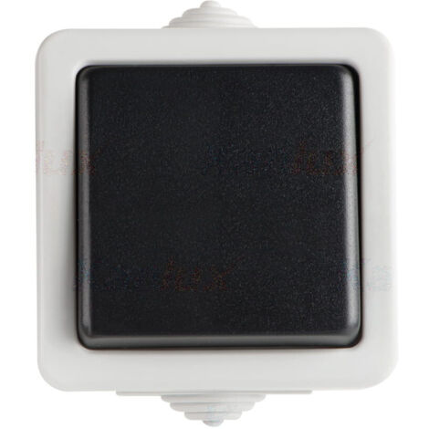 Interruptor de pared único - IP54 - 10AX - Grey - TEKNO