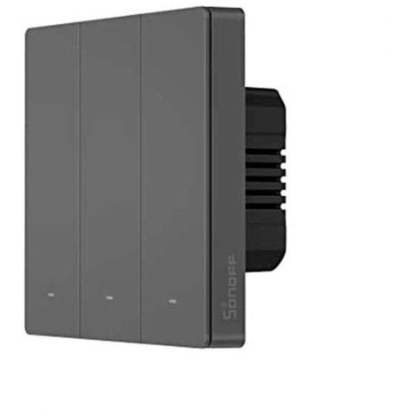 Interruptor de pared WiFi inteligente Sonoff M5 3C, color gris (3 canales)