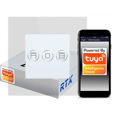 Interruptor de persiana enrollable con tecla táctil ZigBee TUYA RTX SH