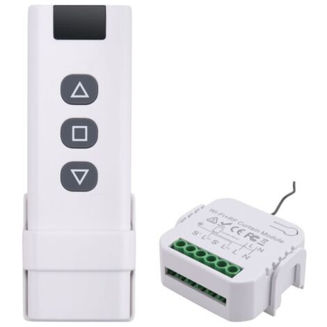 Interruptor de persiana Tuya Smart Life WiFi 433MHz con control remoto para persianas enrollables eléctricas, 1RC 1RE