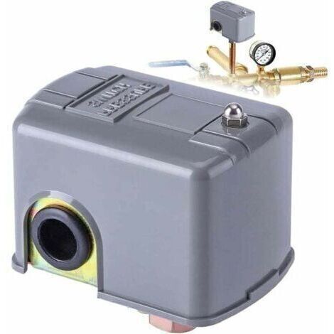 Interruptor de presión para bomba 40-60 PSI – Ajustable 110V-230V – Contactor automático para bomba de agua – Rosca hembra de 1/4" – Uso prolongado