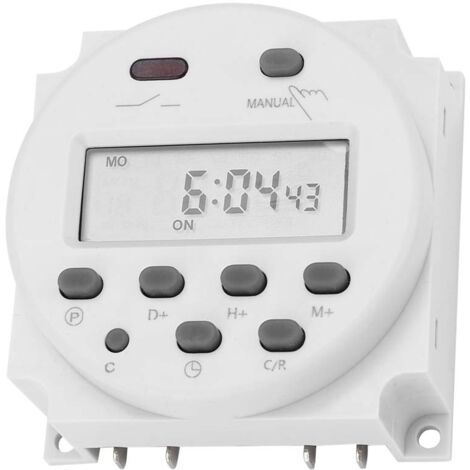 Interruptor de sincronización 12VDC 16A Programable Digital Electrónico LCD Relé Temporizador Interruptor Microscopio Digital LCD Microcontrol Interruptor de sincronización Alimentación Ulisem