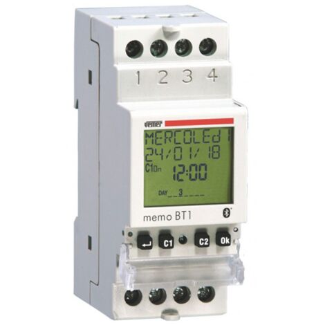 Interruptor de tiempo de electrónica digital Vemer Memo BT1 VE767600
