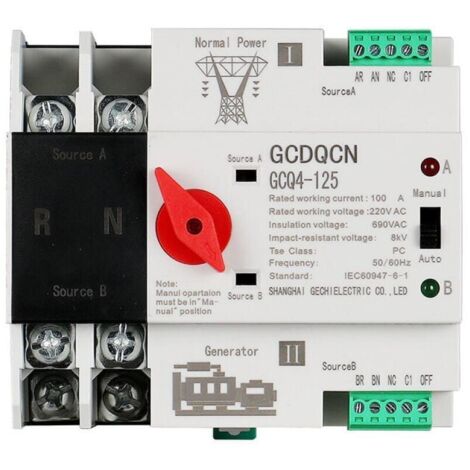 Interruptor de transferencia automática de doble potencia 2P100A