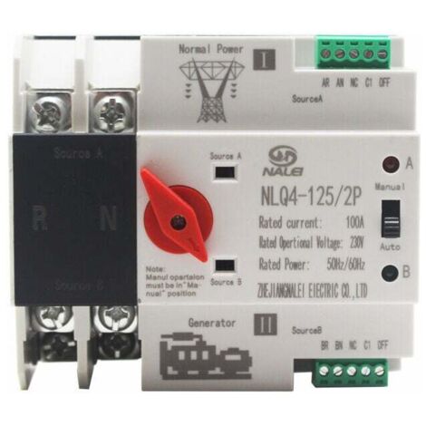 Interruptor de transferencia automática de doble potencia ZVD 2P100A