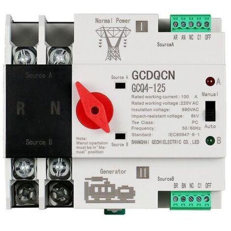Interruptor de transferencia de potencia dual 2P100A