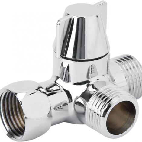 Interruptor de válvula desviadora de 3 vías YMYNY para ducha de mano, ducha de mano y cabezal de brazo de ducha