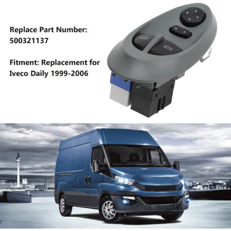 Interruptor del elevalunas eléctrico izquierdo ABS 500321137 para Iveco Daily 1999-2006