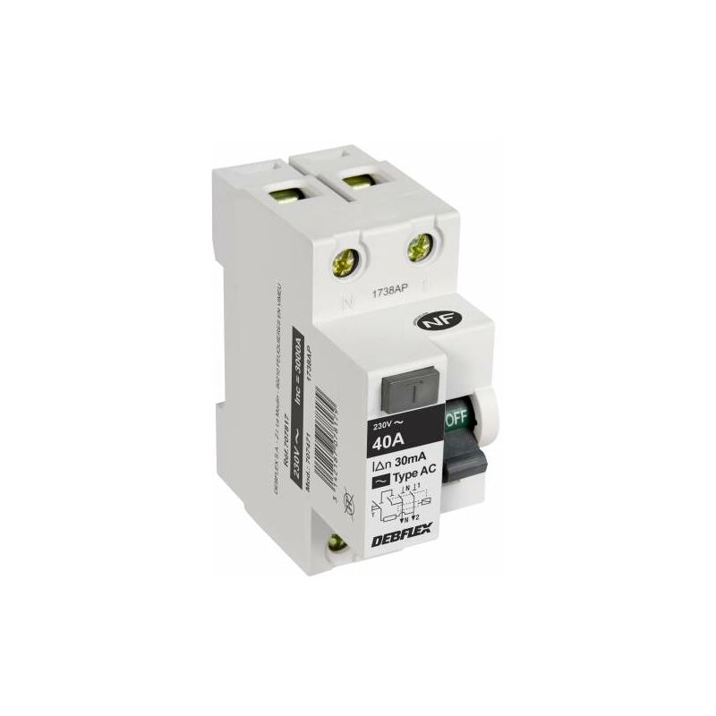 

Debflex - Interruptor diferencial 2P 30MA 40A