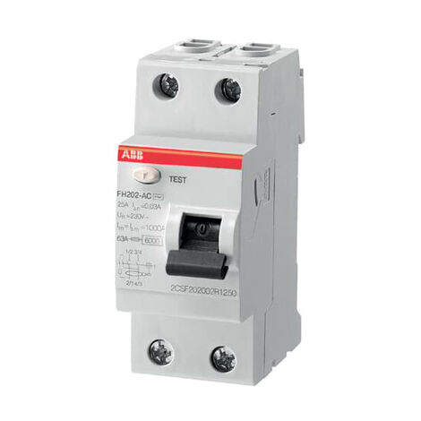 Interruptor diferencial 2P 40A 30mA Clase AC ABB (2CSF202004R1400)