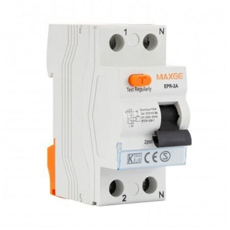 Interruptor Diferencial Industrial 2P 300mA 63A 10kA Clase AC MAXGE 63 A