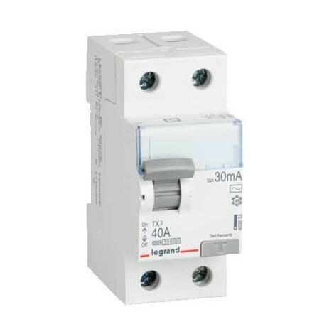 Gewiss interruptor diferencial rearmable 2 polos 40A 0,03 GWD4827P