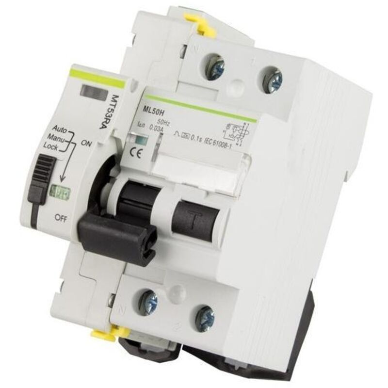 

Interruptor Diferencial Rearmable Compacto MAXGE 2P-30mA-10kA 40 A - 40 A