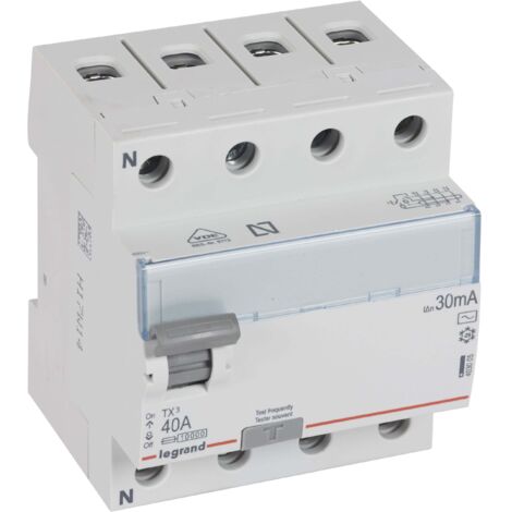 Interruptor diferencial TX3 4/40/30 corriente alterna