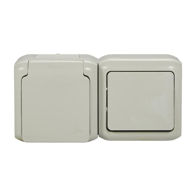 

Legrand - MEGANEI interruptor doble 10ax+pc 2p+t sch gr ip44