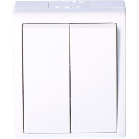 INTERRUPTOR DOBLE HERMÉTICO AQUARIUS IP54 BLANCO - E131AA-KN289