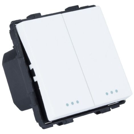 Interruptor Doble Modern Blanco