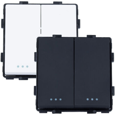 Interruptor Doble Modern Negro