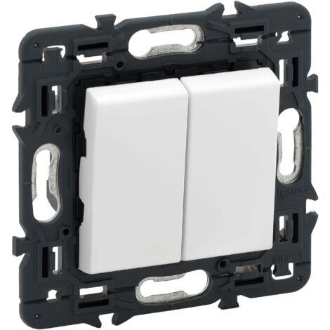 Interruptor doble VALENA NEXT 1P 10A blanco LEGRAND 741244